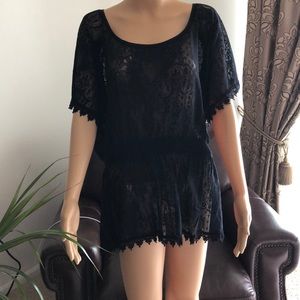 Frenchi black lace top